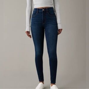 American Eagle Dark Wash Super High-Rise Jeggings